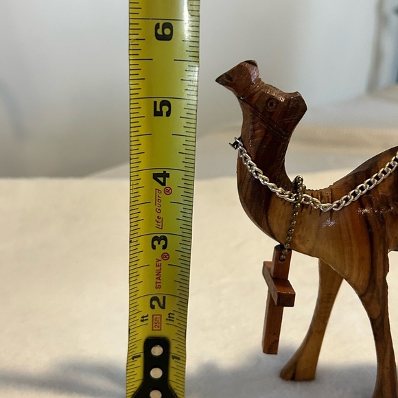Sale 6" HANDCARVED CAMEL VINTAGE OLIVE WOOD WATER JUG HARNESS DESERT - Picture 5 of 5